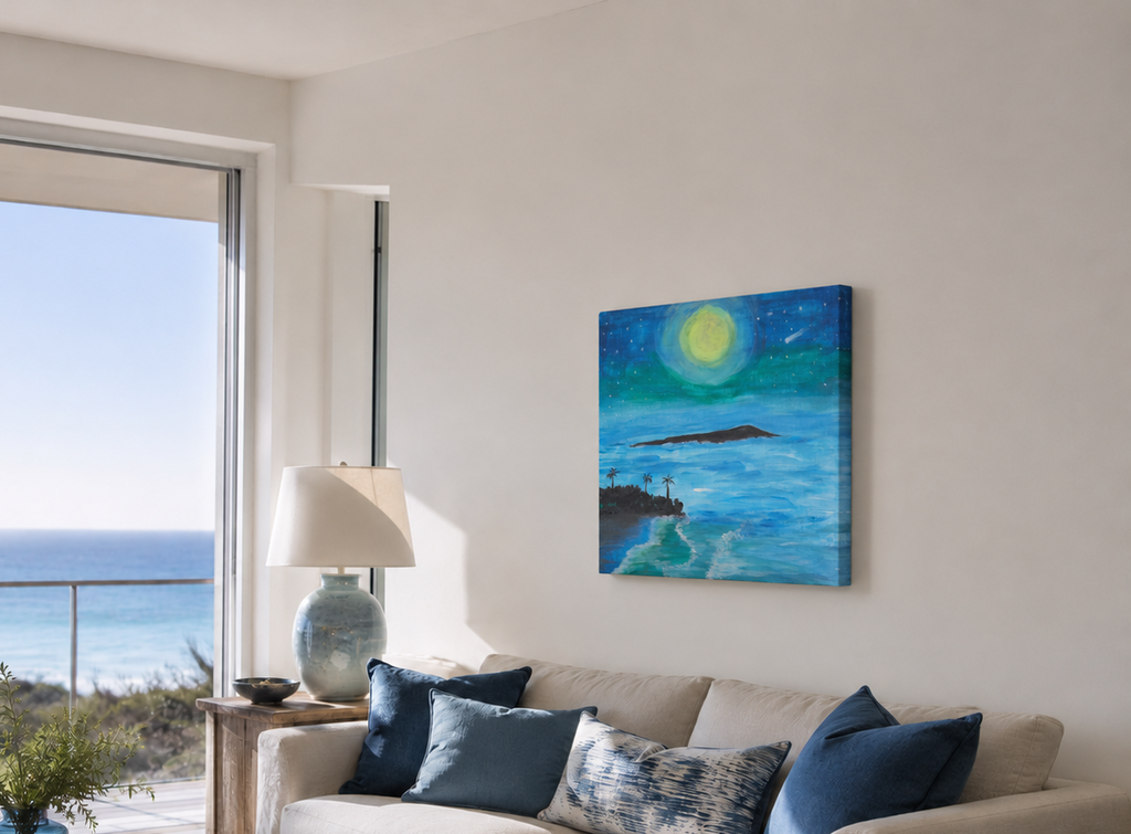 Evening Ocean - Canvas Wall Art Print | Coastal Landscape