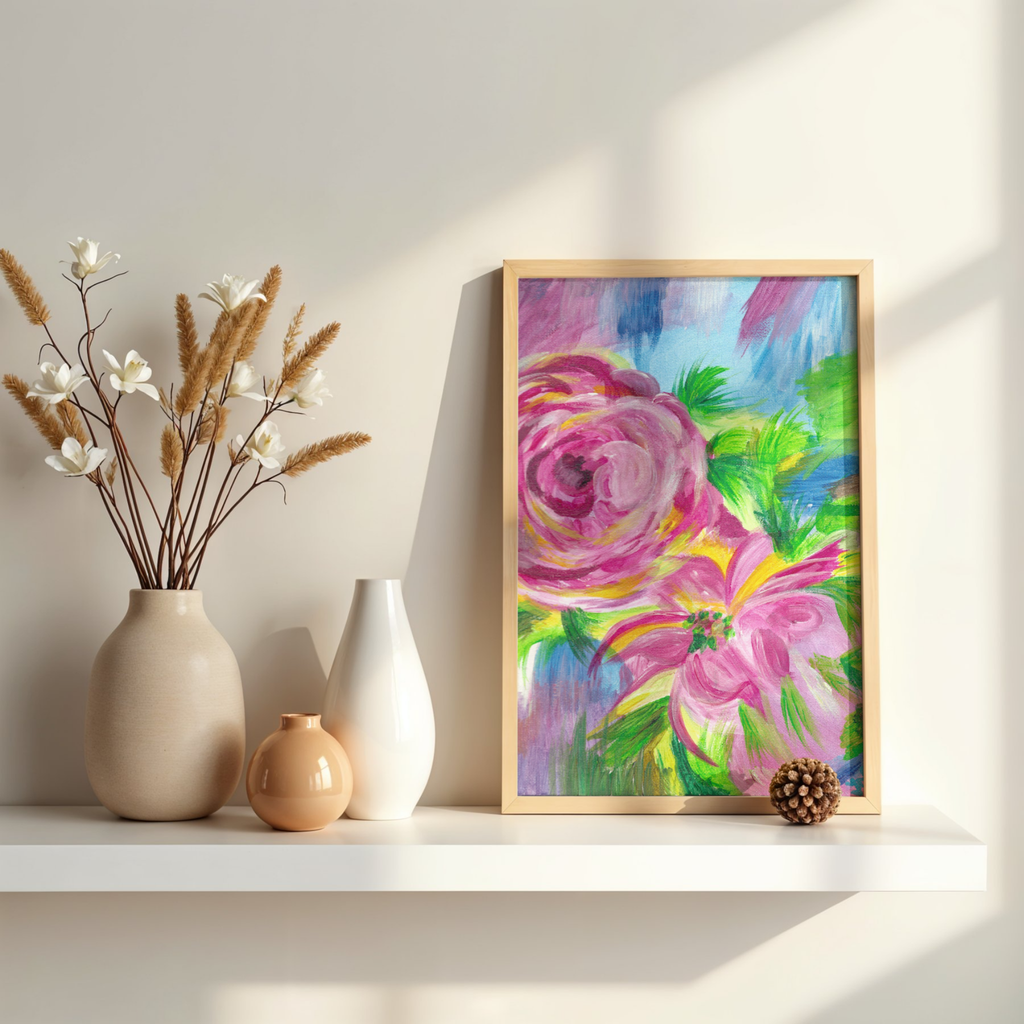 Floral Explosion - Canvas Wall Art Print | Modern Flowers