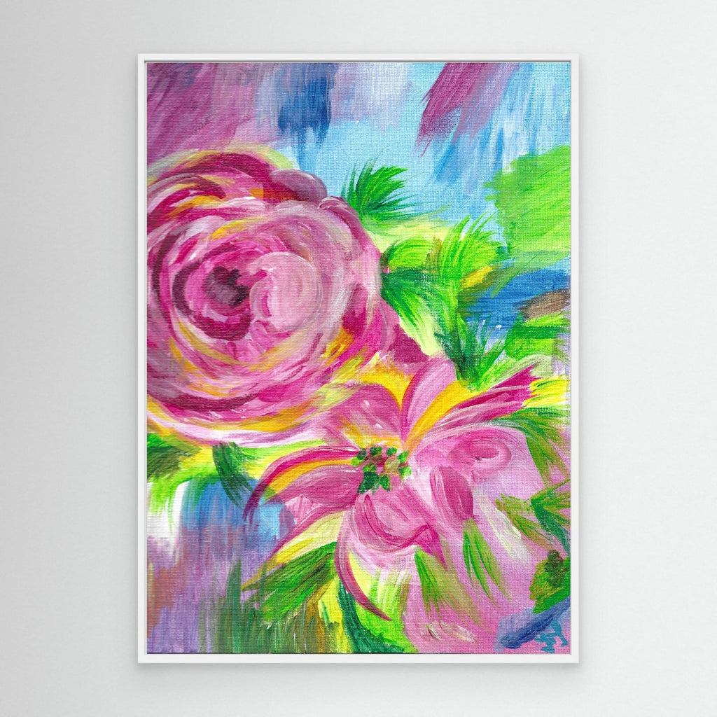 Floral Explosion - Canvas Wall Art Print | Modern Flowers