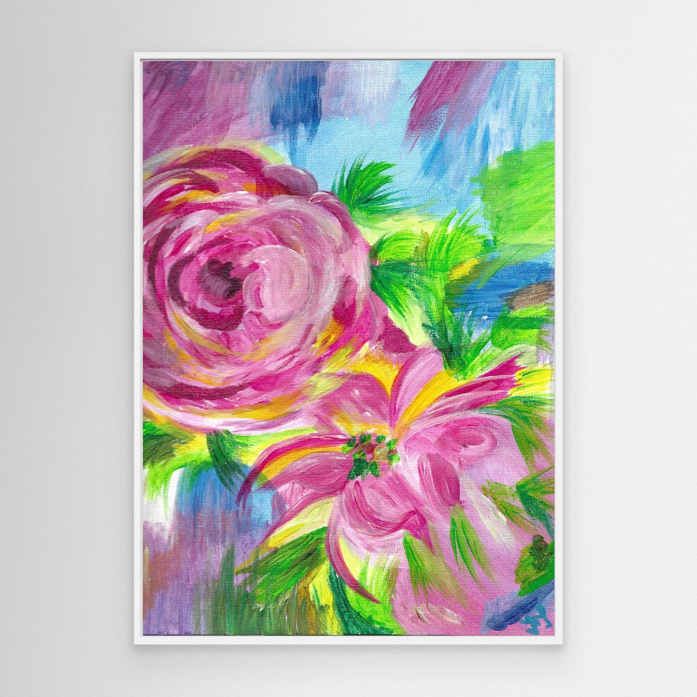 Floral Explosion - Canvas Wall Art Print | Modern Flowers